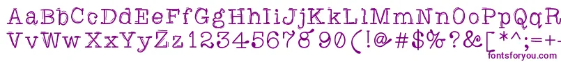 Caretodance Font – Purple Fonts on White Background