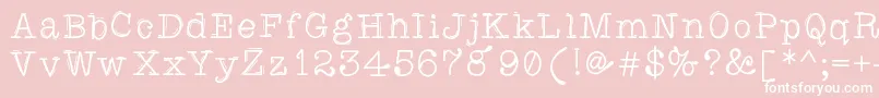 Caretodance Font – White Fonts on Pink Background