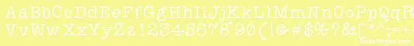 Caretodance Font – White Fonts on Yellow Background
