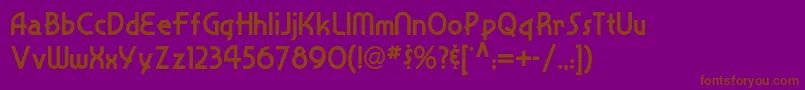 Snappyservicenf Font – Brown Fonts on Purple Background