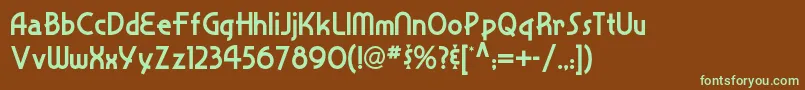 Шрифт Snappyservicenf – зелёные шрифты на коричневом фоне