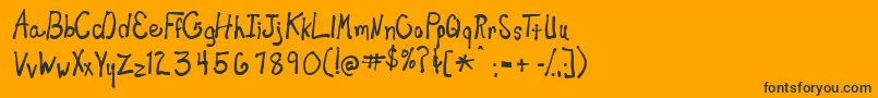 Шрифт Newtoy ffy – чёрные шрифты на оранжевом фоне