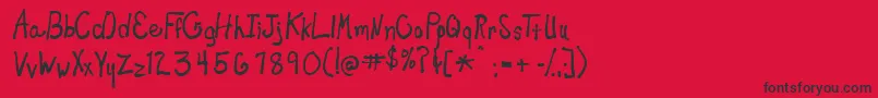 Newtoy ffy Font – Black Fonts on Red Background