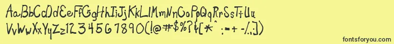 Newtoy ffy Font – Black Fonts on Yellow Background