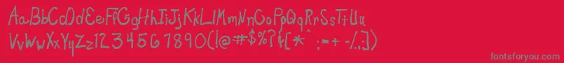 Newtoy ffy Font – Gray Fonts on Red Background