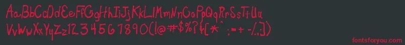 Newtoy ffy Font – Red Fonts on Black Background