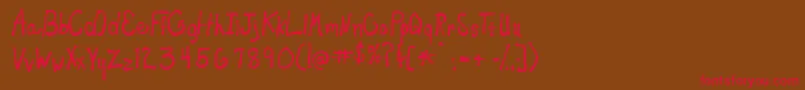 Newtoy ffy Font – Red Fonts on Brown Background