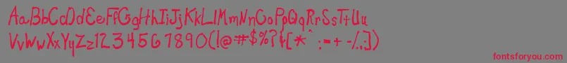 Newtoy ffy Font – Red Fonts on Gray Background