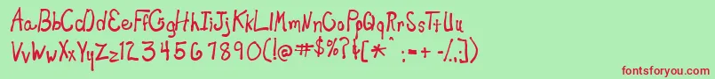 Newtoy ffy Font – Red Fonts on Green Background