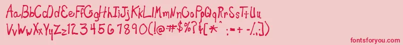 Newtoy ffy Font – Red Fonts on Pink Background