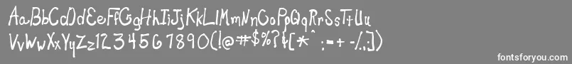 Newtoy ffy Font – White Fonts on Gray Background