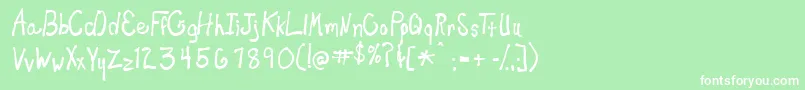 Newtoy ffy Font – White Fonts on Green Background