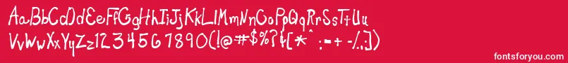 Newtoy ffy Font – White Fonts on Red Background