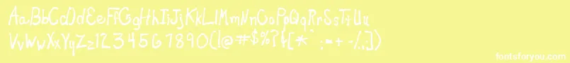 Newtoy ffy Font – White Fonts on Yellow Background