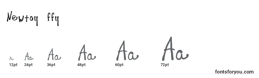 Newtoy ffy Font Sizes