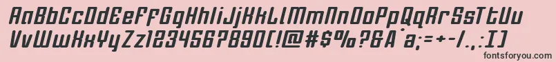 Darklighterexpandital Font – Black Fonts on Pink Background