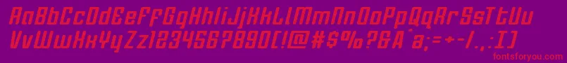 Darklighterexpandital Font – Red Fonts on Purple Background