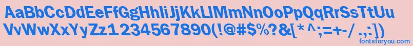 FrankfurtbackslantBold Font – Blue Fonts on Pink Background