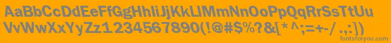 FrankfurtbackslantBold Font – Gray Fonts on Orange Background