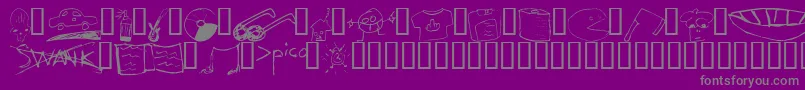 Supemb Font – Gray Fonts on Purple Background