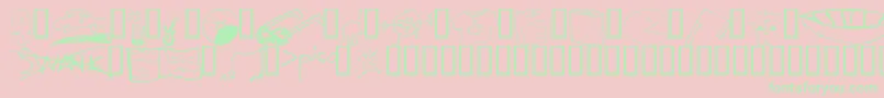 Supemb Font – Green Fonts on Pink Background