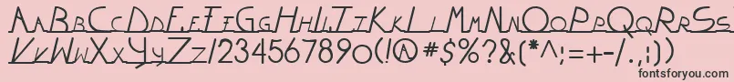 WiltonianRegular Font – Black Fonts on Pink Background