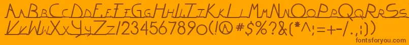 WiltonianRegular Font – Brown Fonts on Orange Background