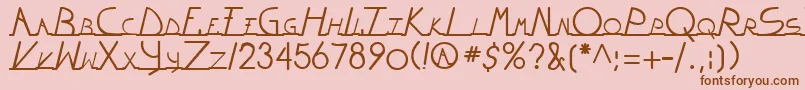 WiltonianRegular Font – Brown Fonts on Pink Background