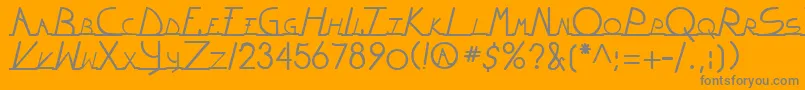 WiltonianRegular Font – Gray Fonts on Orange Background