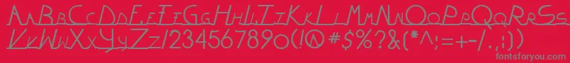 WiltonianRegular Font – Gray Fonts on Red Background