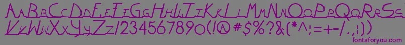 WiltonianRegular Font – Purple Fonts on Gray Background