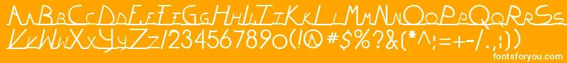 WiltonianRegular Font – White Fonts on Orange Background