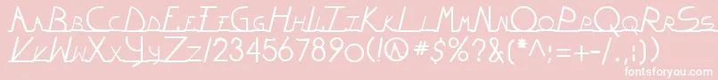WiltonianRegular Font – White Fonts on Pink Background