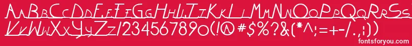 WiltonianRegular Font – White Fonts on Red Background