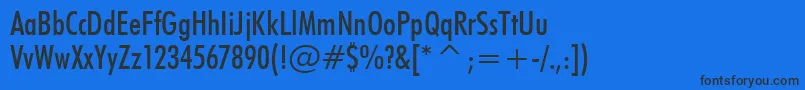 FuturaMediumCondensedBt Font – Black Fonts on Blue Background