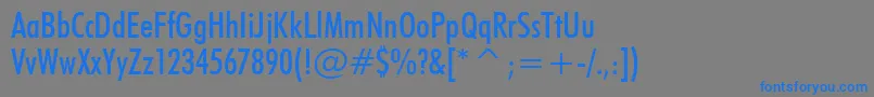 FuturaMediumCondensedBt Font – Blue Fonts on Gray Background