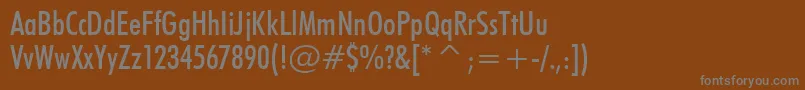 Шрифт FuturaMediumCondensedBt – серые шрифты на коричневом фоне