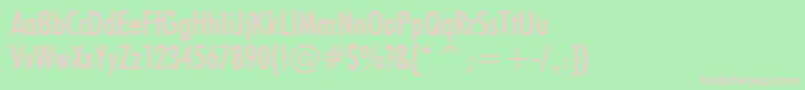 FuturaMediumCondensedBt Font – Pink Fonts on Green Background