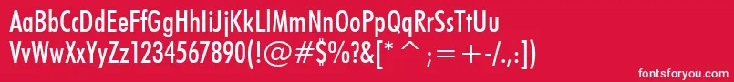 FuturaMediumCondensedBt Font – White Fonts on Red Background