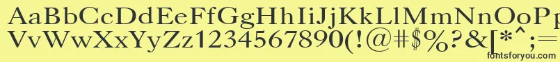 UkCaslon Font – Black Fonts on Yellow Background