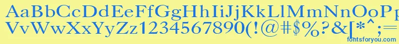 UkCaslon Font – Blue Fonts on Yellow Background