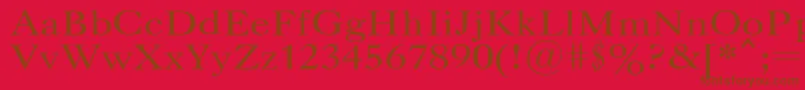 UkCaslon Font – Brown Fonts on Red Background