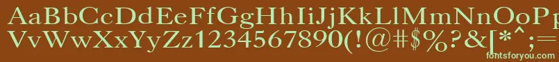 UkCaslon Font – Green Fonts on Brown Background