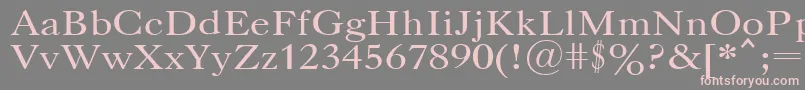 UkCaslon Font – Pink Fonts on Gray Background