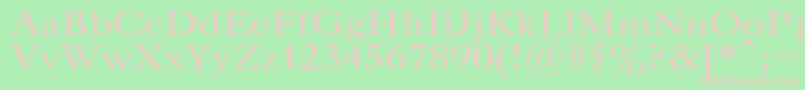 UkCaslon Font – Pink Fonts on Green Background