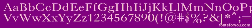 Шрифт UkCaslon – розовые шрифты на фиолетовом фоне