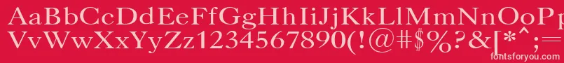 UkCaslon Font – Pink Fonts on Red Background