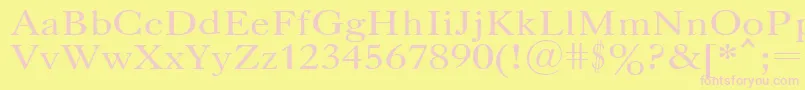 UkCaslon Font – Pink Fonts on Yellow Background