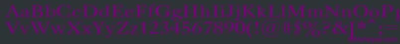 Fonte UkCaslon – fontes roxas em um fundo preto