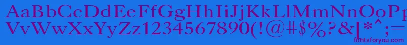 UkCaslon Font – Purple Fonts on Blue Background